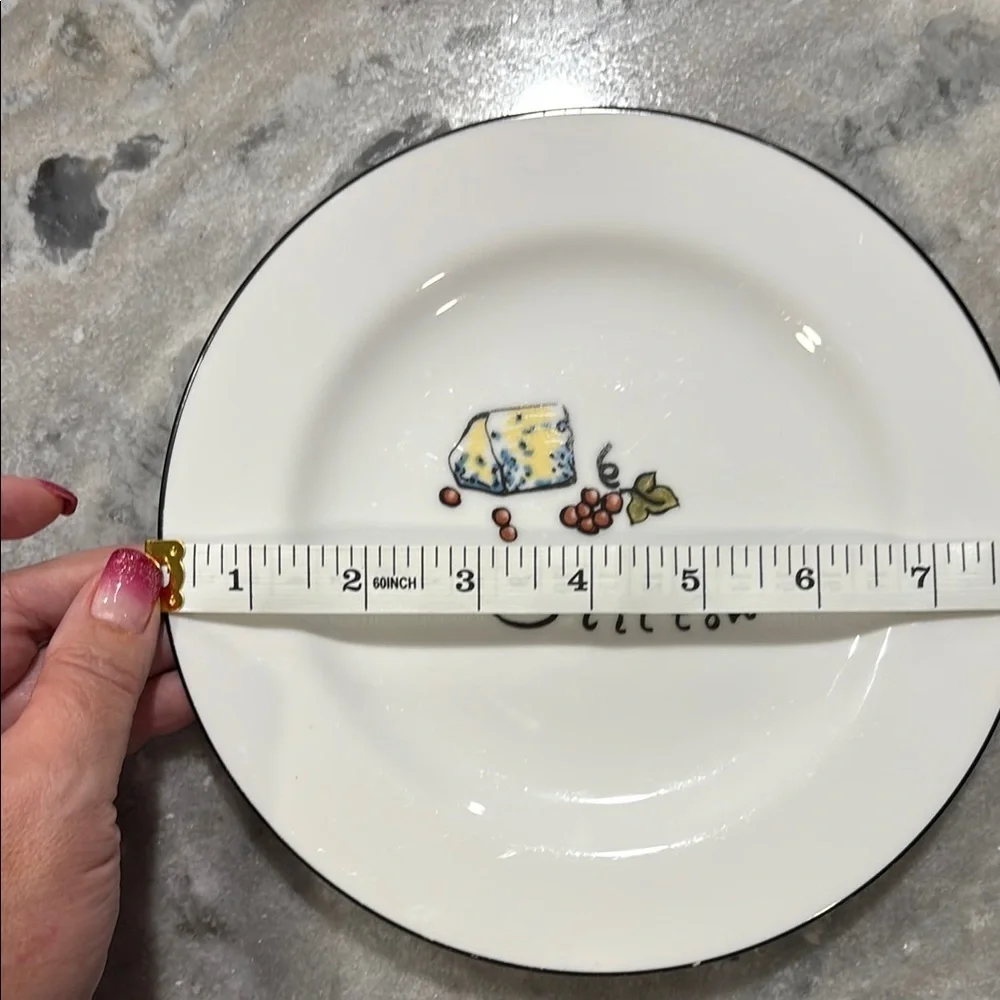 Pottery Barn Stilton White Cheese Plate